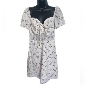 Shein White Floral Dress Size Large